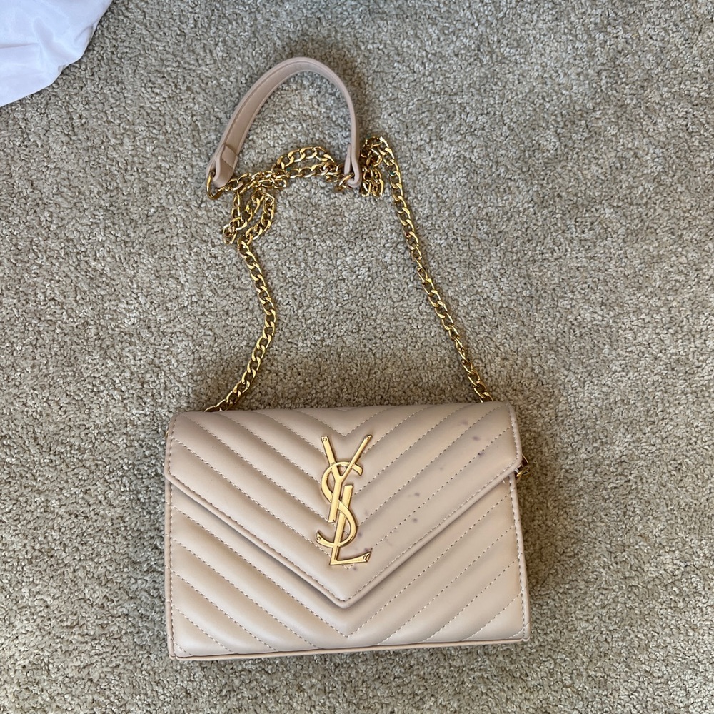 YSL Quilted Chevron Envelope Handbag